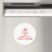 Hou kalm en luister naar een maatschappelijk werke magneet (Insitu (Vaatwasser))