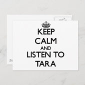 Hou kalm en luister naar Tara Briefkaart (Voorkant / Achterkant)