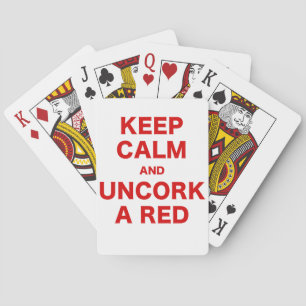 Hou kalm en maak een rood open pokerkaarten