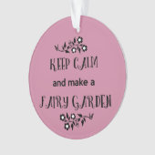 Hou kalm en maak een vuile tuin sierlijk ornament (voorkant)