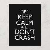 Hou kalm en maak geen grapje over de droneplank. briefkaart (Voorkant)