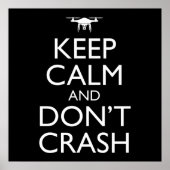 Hou kalm en maak geen grapje over de droneplank. poster (Voorkant)