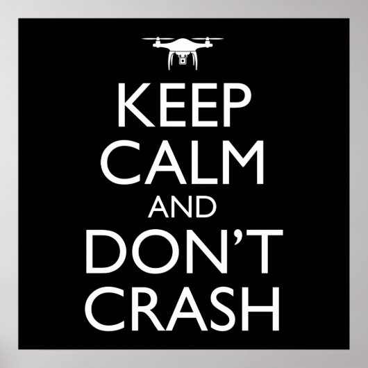 Hou kalm en maak geen grapje over de droneplank. poster (Voorkant)
