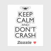 Hou kalm en maak geen grapje over de droneplank. sticker (Vel)