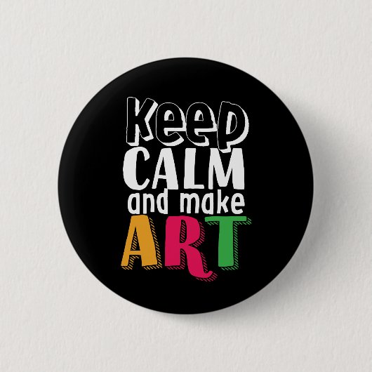 Hou kalm en maak kunstschilders kunstschilder ronde button 5,7 cm (Voorkant)