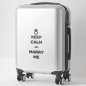Hou kalm en marry Me Diamond Ring Sticker (Koffer)