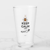 Hou kalm en muackS!!! Glazen beker (Achterkant)