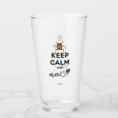 Hou kalm en muackS!!! Glazen beker (Voorkant)