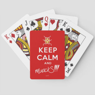 Hou kalm en muackS!!! Rood en wit Pokerkaarten