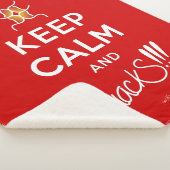 Hou kalm en muackS!!! Rood en wit Sherpa Deken (3/4)