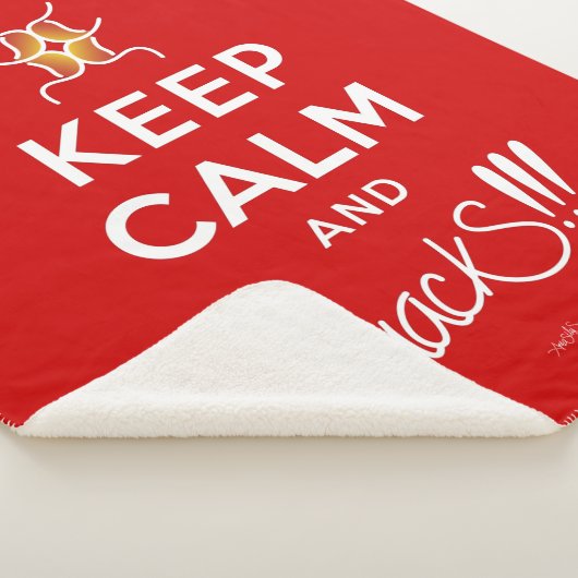 Hou kalm en muackS!!! Rood en wit Sherpa Deken (3/4)