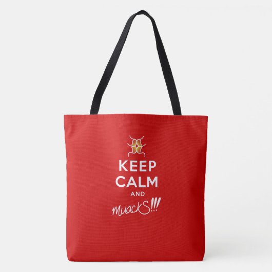 Hou kalm en muackS!!! Rood en wit Tote Bag (Voorkant)