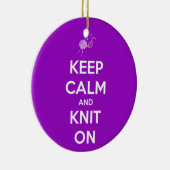 Hou kalm en nit op Fuschia Keramisch Ornament (Rechts)
