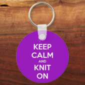 Hou kalm en nit op Fuschia Sleutelhanger (Voorkant)