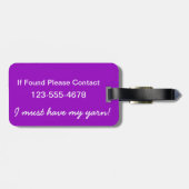 Hou kalm en nit op het Bagagelabel van Fuschia (Achterkant horizontaal)