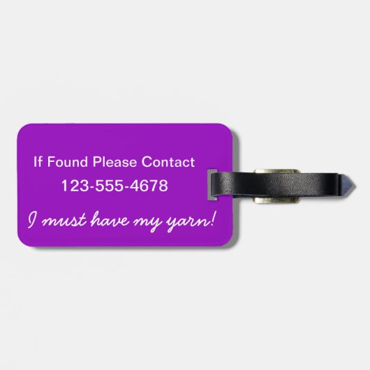 Hou kalm en nit op het Bagagelabel van Fuschia (Achterkant horizontaal)