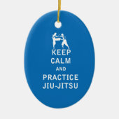 Hou kalm en oefen Jiu-Jitsu Keramisch Ornament (Voorkant)