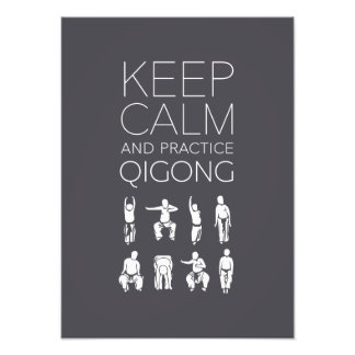 Hou kalm en oefen Qigong Foto Afdruk