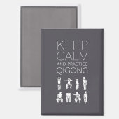 Hou kalm en oefen Qigong Magneet (Voorkant / Achterkant)