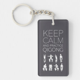 Hou kalm en oefen Qigong Sleutelhanger