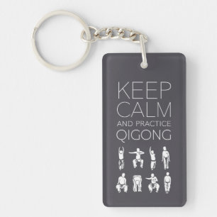 Hou kalm en oefen Qigong Sleutelhanger