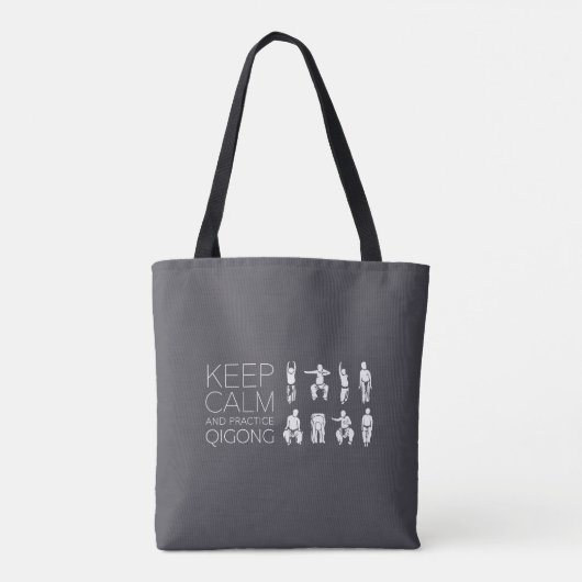 Hou kalm en oefen Qigong Tote Bag (Achterkant)