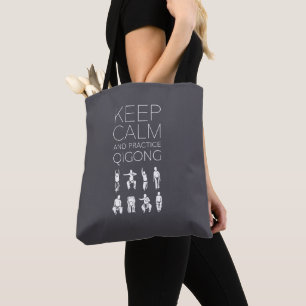 Hou kalm en oefen Qigong Tote Bag