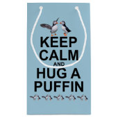 Hou kalm en pak een Puffin Gift Bag Klein Cadeauzakje (Achterkant)