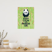 Hou kalm en panda op Poster, printbamboe Poster (Keuken)