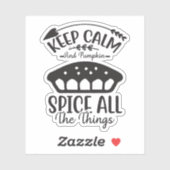 Hou kalm en pompoen alle dingen op sticker (Vel)