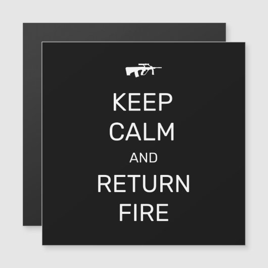 Hou kalm en retourbrand (Voorkant / Achterkant)