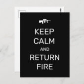Hou kalm en retourbrand briefkaart (Voorkant / Achterkant)