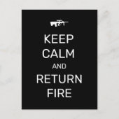 Hou kalm en retourbrand briefkaart (Voorkant)