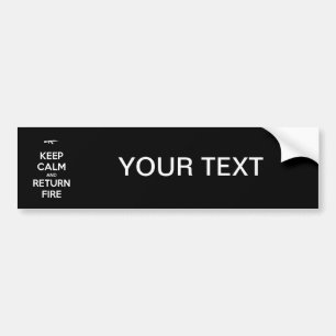 Hou kalm en retourbrand bumpersticker