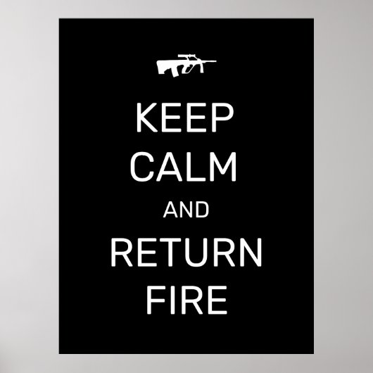 Hou kalm en retourbrand poster (Voorkant)