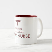 Hou kalm en roep- en legerzuster tweekleurige koffiemok (Voorkant rechts)