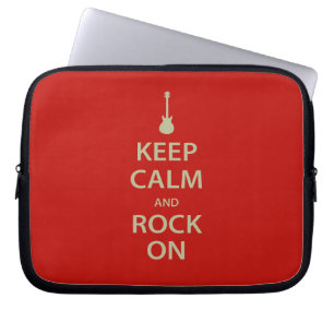 Hou kalm en rots aan! laptop sleeve