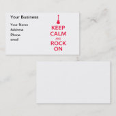 Hou kalm en rots aan! visitekaartje (Voorkant / Achterkant)