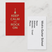 Hou kalm en rots aan! visitekaartje (Voorkant / Achterkant)