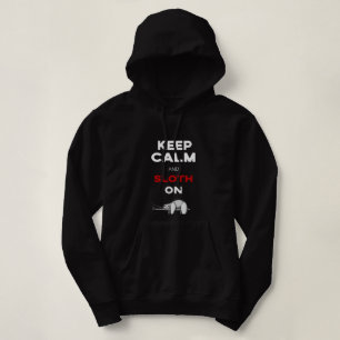 Hou kalm en rustig aan. Sloth Lover. Funny Nerdy Hoodie