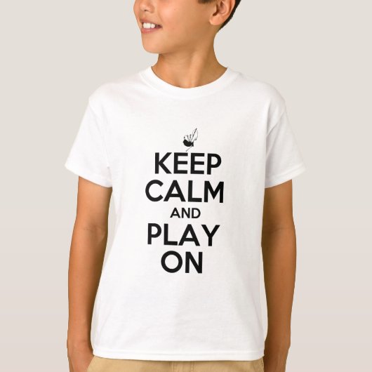 Hou kalm en speel op Bagpipes T-shirt (Voorkant)
