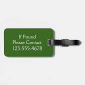 Hou kalm en speel op groen bagagelabel (Achterkant horizontaal)