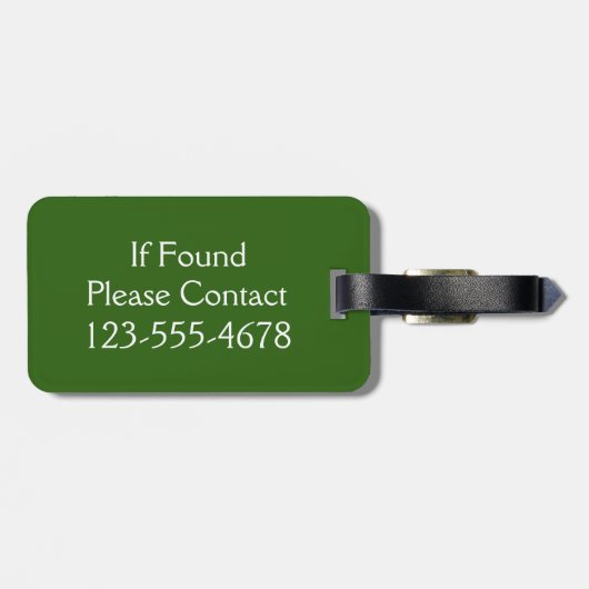 Hou kalm en speel op groen bagagelabel (Achterkant horizontaal)