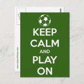 Hou kalm en speel op groen Briefkaart (Voorkant / Achterkant)