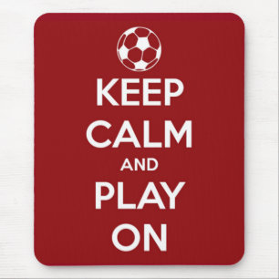 Hou kalm en speel op rood muismat