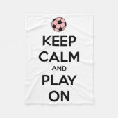 Hou kalm en speel op roze en zwarte vlies fleece deken (Voorkant)