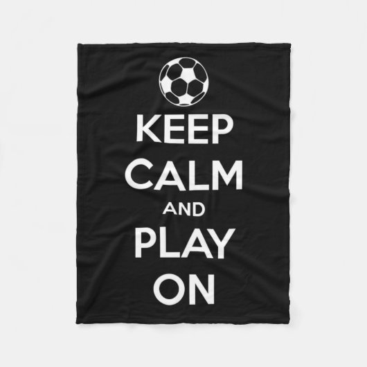 Hou kalm en speel op zwart en wit fleece deken (Voorkant)