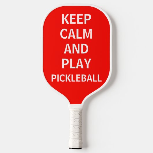 Hou kalm en speel Pickleball Funny Paddle (Achterkant)