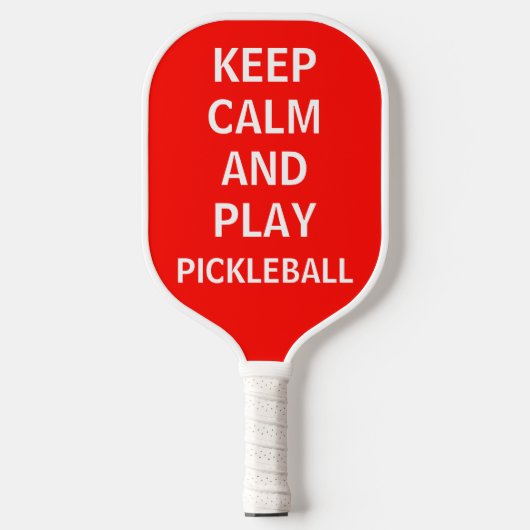 Hou kalm en speel Pickleball Funny Pickleball Paddle (Voorkant)