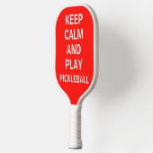 Hou kalm en speel Pickleball Funny Pickleball Paddle (Links)